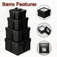 thumbnail image 5 of Square Gift Boxes with Lids for Presents Small Black Gift Boxes with Clear Window Nesting Boxes Set of 4 Flower Box for Arrangements, Mother's Day, 5 of 5
