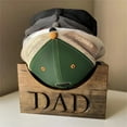 thumbnail image 3 of Rustic Wooden Hat Display Stand Hat Storage Rack For Baseball Caps Home Office Decoration Gift For Dads And Mens, 3 of 7