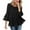 Black, variant on jobturf Christmas Shirts for Women Sparkle Ruffle Flowy Party Tops Fall Winter Lightweight Blouses Holiday Dressy Casual Crewneck 3/4 Sleeve T Shirt