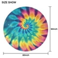thumbnail image 6 of Colorful Rainbow Tie Dye Spiral Pattern Round Tablecloth 60"x60",Wrinkle Wipeable Table Cloth for Kitchen Dining Room Picnic Patio Party, 6 of 6