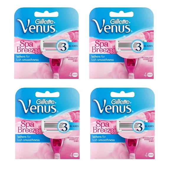 Gillette Venus Spa Breeze Refill Razor Blade Cartridges, 16 Count