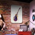 thumbnail image 3 of Placa Metal Vintage Guitarra Pintura Hierro Rectangular Arte Pared Del 20x30cm, 3 of 9