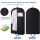 thumbnail image 2 of Bolsa para Ropa, 40 pulgadas/100 cm Bolsa para Trajes con cremallera, 3 Pcs Bolsa para Colgar Prendas, Bolsa para Guardar Abrigos para Trajes, Vestidos, Abrigos, Chaquetas, Camisas, 2 of 8