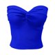 thumbnail image 2 of Top elegante sin tirantes de punto liso para mujer - Top corto con sujetador bandeau elástico para ocasiones informales o fiestas, 2 of 5
