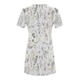 thumbnail image 5 of Robe Mini pour Femmes 2023 Été Décontractée à Manches Courtes Mignonne à Col Rond Robe Fluide à Imprimé Floral Ample Robe T-Shirt de Plage, 5 of 5