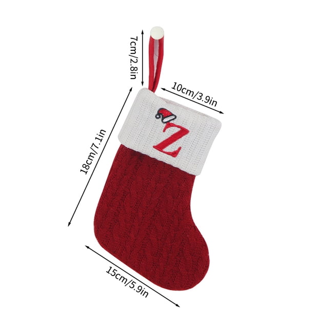 Christmas Decoration Socks Hanging Santa Claus Gift Socks Knitted Letter Gift Bag Christmas Children's Candy Storage Yarn Bags