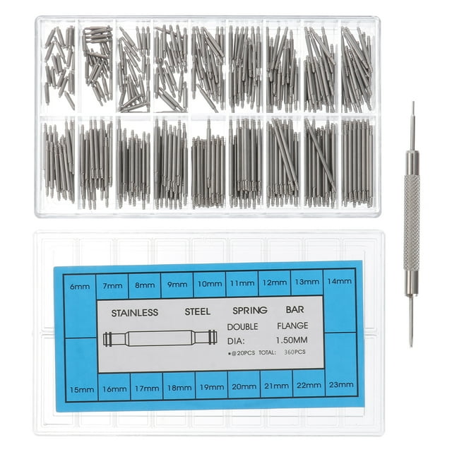 WINOMO 360pcs 6mm23mm Stainless Steel Watch Band Link Spring Bars