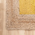 thumbnail image 4 of 4x5 Ft Yellow Jute Area Rug, Hand-Woven, Reversible, Farmhouse Boho Style, Durable & Pet-Friendly Rug for Living Room, Dining Room, and Bedroom, 4 of 5
