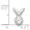 thumbnail image 2 of 925 Sterling Silver Cubic Zirconia Cz Pendant Floating Open Chain Slide Necklace Charm, 2 of 6