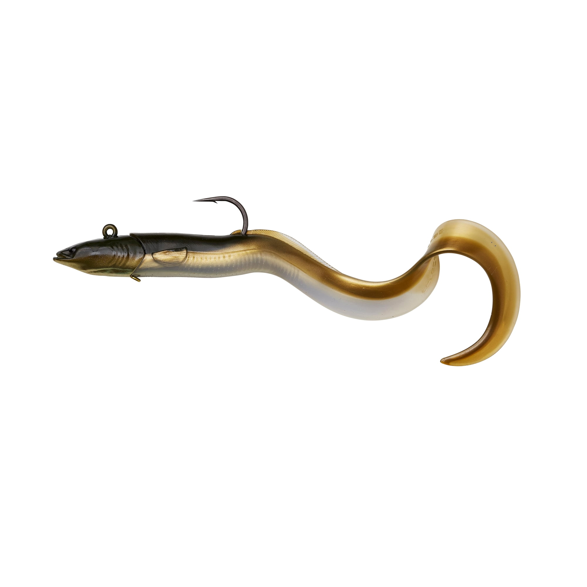 Savage Gear Real Eel Fishing Jigs 12 in 5 1/3 oz Olive Brown Pearl 1 Ct