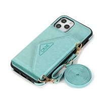 For Iphone Se 3 2022 Se87 Elegant Wallet Case Id Money Holder Case Cover - Teal