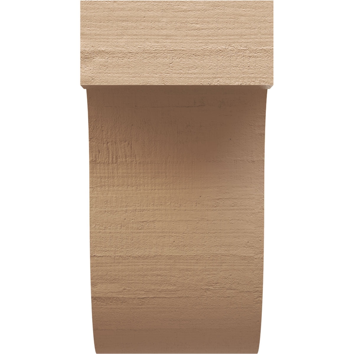 10"W x 10"D x 20"H Wide Del Monte Rough Cedar Woodgrain TimberThane Corbel, Primed Tan