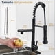 thumbnail image 5 of Grifo para Fregadero con 2 Salidas Mezcladora para Cocina De Acero Inoxidable, Tirar del Anillo Libera las Manos, Grifos Monomando Desplegable Llaves para Incluye 2 Mangueras Fría y Caliente, 5 of 7