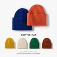 thumbnail image 5 of Hats for Women/Men Autumn And Winter Outdoor Jacquard Knitted Hat Men's Warm Plus Jacquard Winter Hat Women's Fashion Monochrome Knitted Hat, 5 of 5