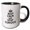 Black/White, variant on 3drose, Keep Calm and Stay Curious Typography - Discovery Quote with Crown, 15oz Two-tone Yellow Mug