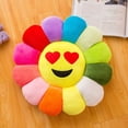 thumbnail image 1 of Shake the same Pétales de Tournesol Colorés Peluche Coussin de Stand Poupée QQ expression Oreiller de Taille DMH, 1 of 7