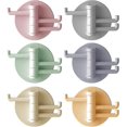 thumbnail image 1 of Gancho de pared adhesivo giratorio de tres puntas Qiojirmu, paquete de 6 ganchos para colgar en la pared para sombreros, toallas, sombreros, esponjas, batas, llaves, cocina, dormitorio, baño, 1 of 4