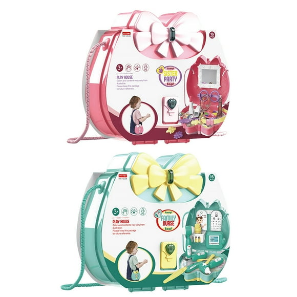 Little Girls Makeup Toys with Carry Case Toddlers Children Styling Presents Cute Cosmetic Toy Birthday Gifts Kids Vanity Playset Educational Preschool Type 2