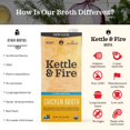 Kettle & Fire Organic Low Sodium Chicken Broth 32 fl oz Pack of 3