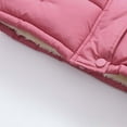 thumbnail image 4 of Piuwrlz Little Girls Puffer Jacket for Kids Velvet Padded Solid Color Cotton Coats Pink Size 2 Years, 4 of 9