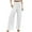 White, variant on Seductiva Women Flowy Pants Linen Pants Women Summer Wide Leg Pants Drawstring Elastic Waist Pants High Waisted Pants Casual Beach Trousers Beach Pants Loose Fit