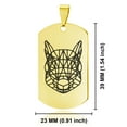 thumbnail image 2 of Stainless Steel Geometric Polygon Squirrel Animal Dog Tag Keychain Circle Ring, 2 of 2