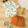 thumbnail image 2 of Toddler Boys Clothes Baby Boy Outfit Sets Baby Boy Summer Clothes 12 18 24 Month 3T 4T 5T Toddler Boy Outfits Dinosuar Set Gibobby(9-12 Months,Khaki), 2 of 7