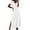 White, variant on Up to 30% off Summer Saving Women Dresses, Women's Fashion Crewneck Loose Half Sleeve Solid Knee-length Dress(Olive Green,S)