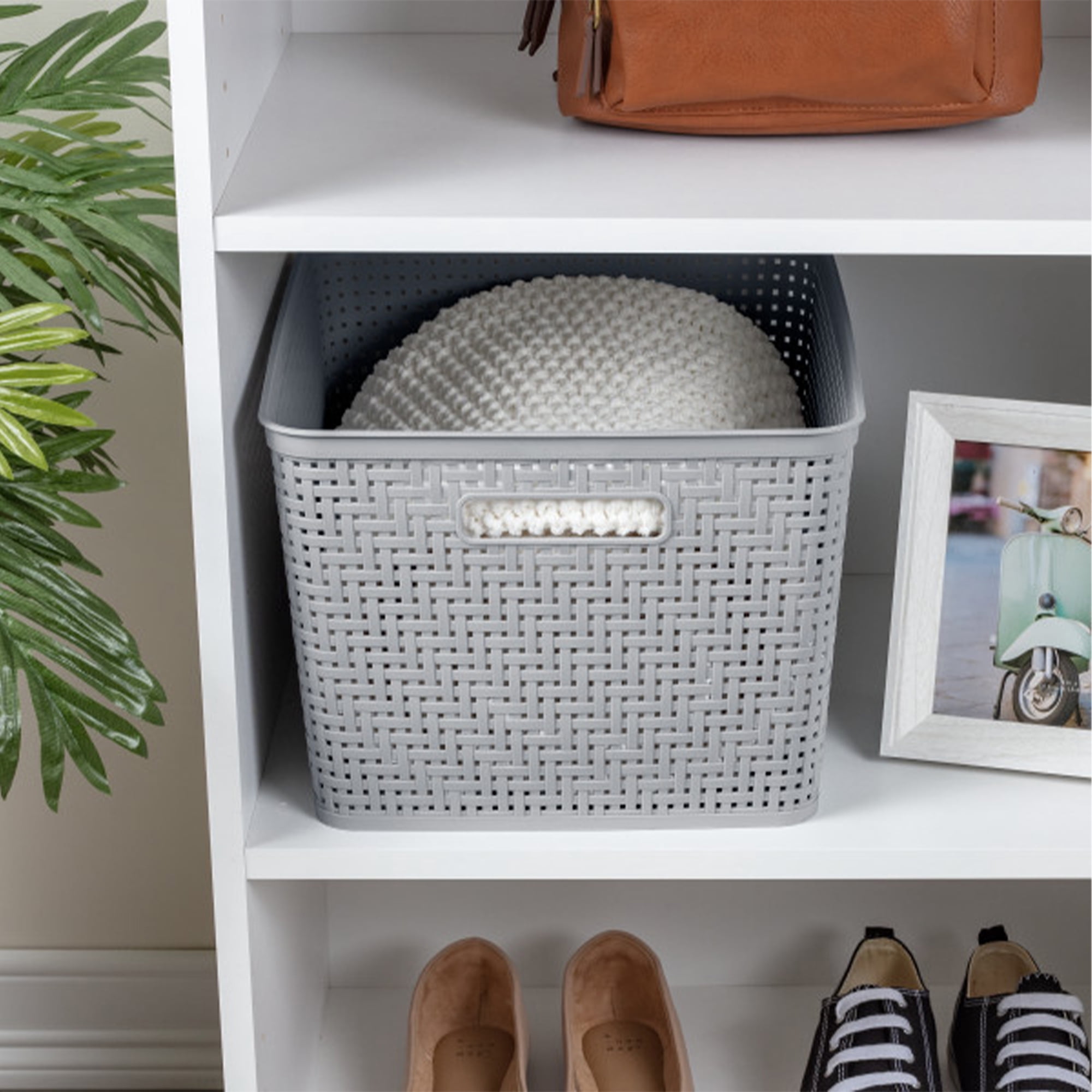 Sterilite 14"Lx8"H Rectangular Tall Basket for Home Organization (12 Pack)