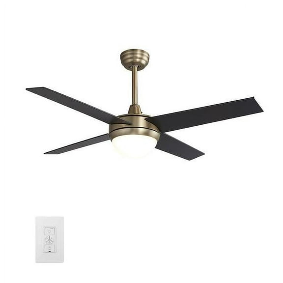 Carro Neva 52-inch Smart Ceiling Fan with wall control, Light Kit Included, Gold Finish