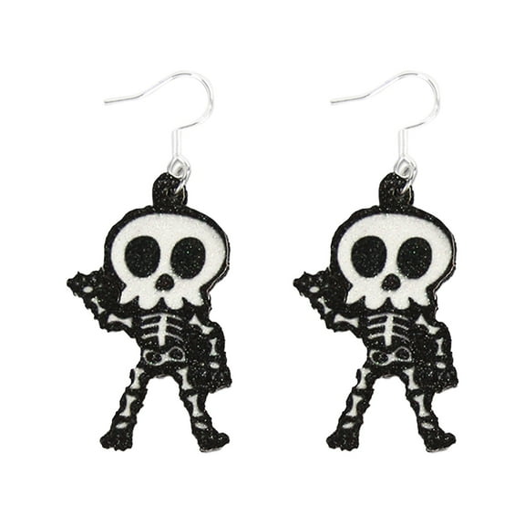 BNNG Halloween Theme Earrings Lightweight Cartoon Pumpkin Drop Dangle Earrings Trick Or Witch Cat Bats Earrings For Women Halloween Party Jewelry Women'S Halloween Skeleton Ear Vines