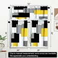thumbnail image 6 of Yellow Kitchen Curtain Valance and Tiers, 3Pcs Geometric Art Valance Set Grey Rod Pocket Curtain for Kitchen Window Modern Unique Patterns, 6 of 6