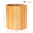 thumbnail image 6 of Totally Bamboo Oval Shaped Bamboo Kitchen Utensil Holder, 6" x 4" x 7", 6 of 6