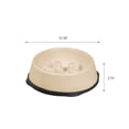 thumbnail image 4 of IRIS 4 Cup Slow Feeder Dog Bowl for Short Snouted Pets, Beige/Black, 4 of 4