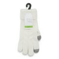thumbnail image 2 of Time and Tru Women's Tech Touch Cable Knit Gloves, One Size Fits Most, Winter White, 2 of 3