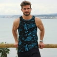 thumbnail image 6 of Daiia Spacecraft Printed Men's Quick Dry Fit Muscle Tank Top Slim-Fit Tank Workout Tank Top Lightweight Sports Tank Top-4X-Large, 6 of 7