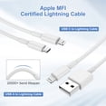 thumbnail image 3 of Compatible with iPhone Fast Car Charger,Car Charging Adapter Dual Port USB A and USB C Plug with 2Pack 6ft Charging Cable Compatible for iPhone 14 13 12 11 Pro Max XR XS X 8Plus SE,Case, 3 of 7