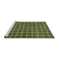 thumbnail image 2 of Ahgly Company Machine Washable Indoor Square Checkered Turquoise Blue Modern Area Rugs, 5' Square, 2 of 4