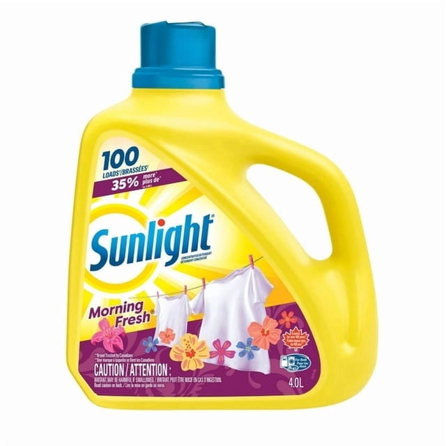 Sunlight Morning Fresh Concentrated Liquid Laundry Detergent, 4.0 Litres, 100 Washloads
