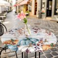 thumbnail image 6 of Orange Blue Pumpkin Fall Round Tablecloth for 36-44 Inch Tables,Fitted Table Cover with Elastic Edge,Thanksgiving Maple Leaf Vintage Waterproof Outdoor Table Cloth Protector for Patio Garden Dinner, 6 of 9