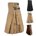 thumbnail image 3 of Men's Vintage Traditional Scottish Kilt Casual Punk Rave Kilt Party Stag Costume, 3 of 8