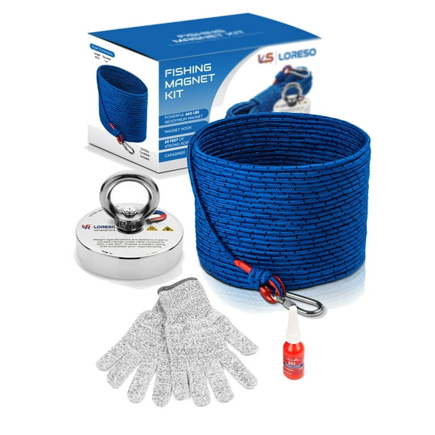 Loreso Fishing Kit with Rope 660 lbs Pulling Force Single