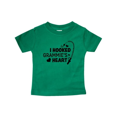 

Inktastic I Hooked Grammie s Heart with Fishing Rod Gift Baby Boy or Baby Girl T-Shirt