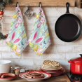 thumbnail image 6 of Happy Easter Kitchen Towels Set of 4, Spring Bunny Eggs Flower Teal Wood Grain Absorbent Dish Towels for Kitchen, Microfiber Hand Towel, Quick Drying Tea Towel for Cleaning Decorative Dishcloths, 6 of 7