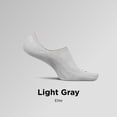 thumbnail image 2 of Feetures Elite Light Cushion Invisible Socks - Anti-Slip Sport Sock Liner with Targeted Compression - Light Gray , Small (1 Pair), 2 of 7