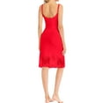 thumbnail image 3 of Women Sling Lace Stitching Hem U Neck Solid Color Midi Dress, 3 of 3