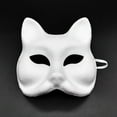 thumbnail image 3 of 2 Pack Diy Painting Mould Party Decorations Diy Women Men White Masquerade Mask Face Paper MouldTo Blank Masquerade Dress Blank Festivals Party Animal Party Favors MouldPr, 3 of 3