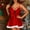 Red, variant on Sakmal Flannel Nightgowns for Women Christmas V Neck Moo Moo Chemises Red Sleeveless Nightgowns for Women S