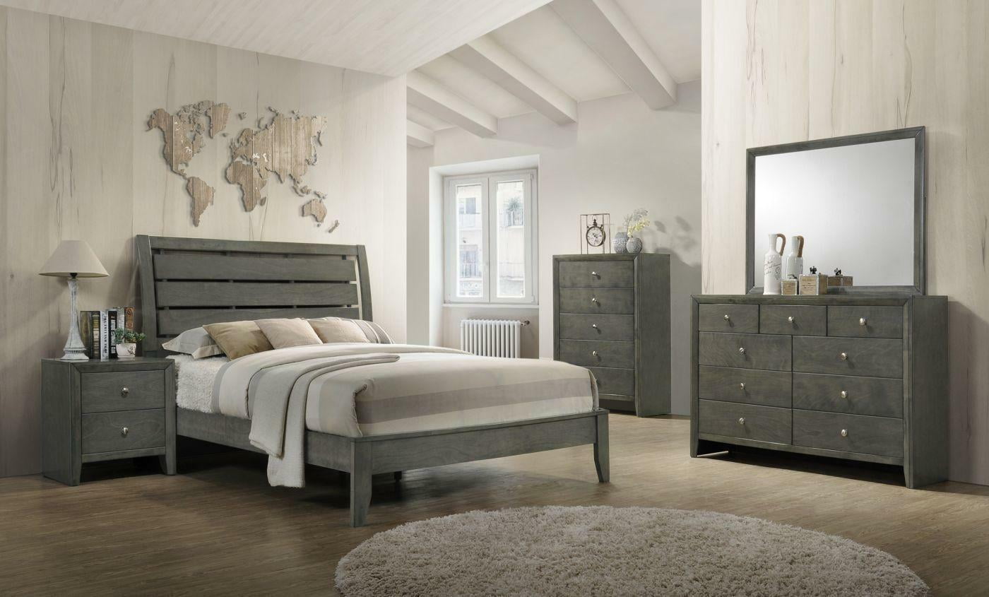 solid wood bedroom furniture gray