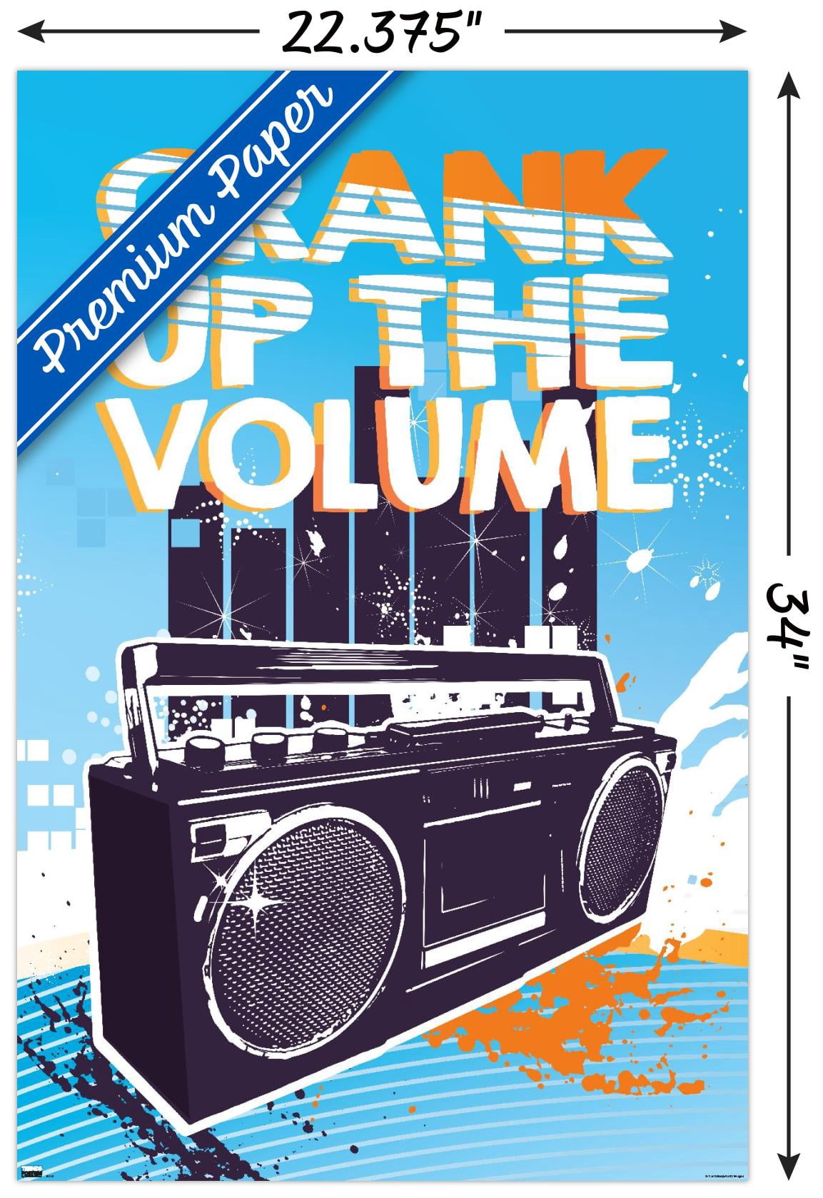 Music - Crank Up the Volume Wall Poster, 22.375" x 34"